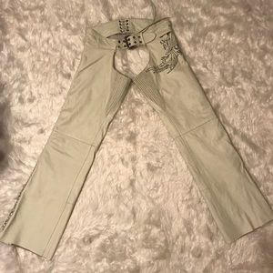 Harley-Davidson white leather chaps